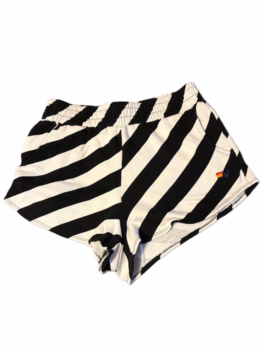 Aviator Nation Black And White Striped Shorts - Picture 4 of 6
